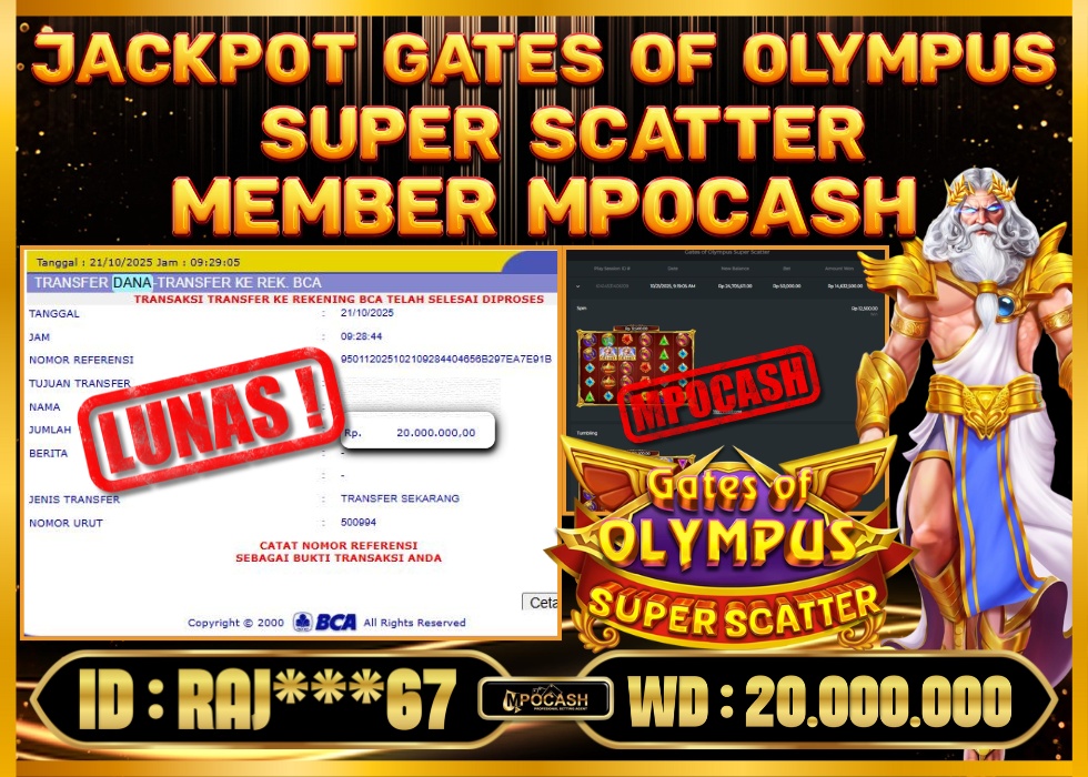 MPOCASH JACKPOT GATES OF OLYMPUS